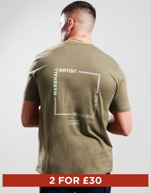 Chevron Box T-Shirt // Khaki