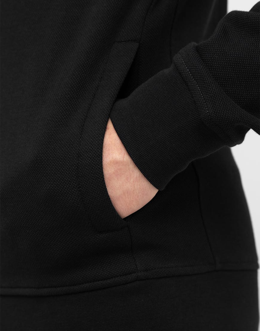 Panaro Pique Full Zip Hoodie // Black - Image 5