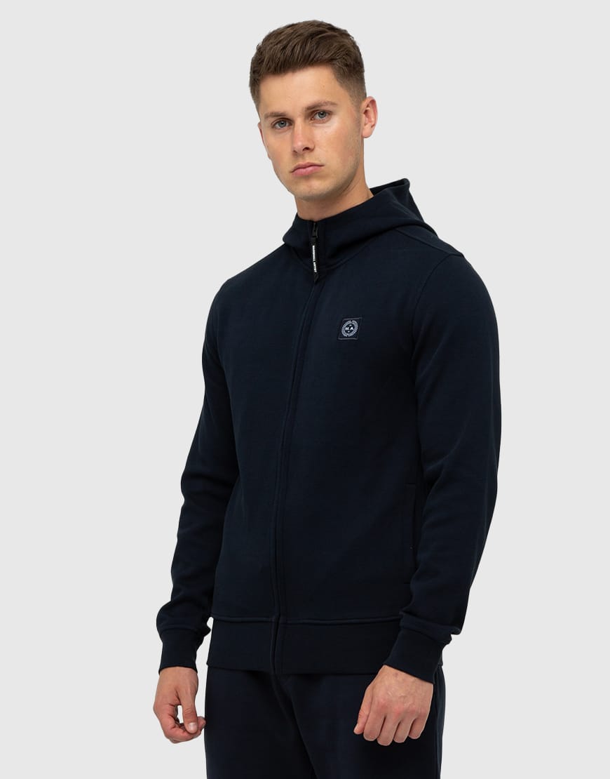 Panaro Pique Full Zip Hoodie // Navy - Image 7