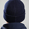 Siren Cable Knit Beanie Hat // Navy - Image 2