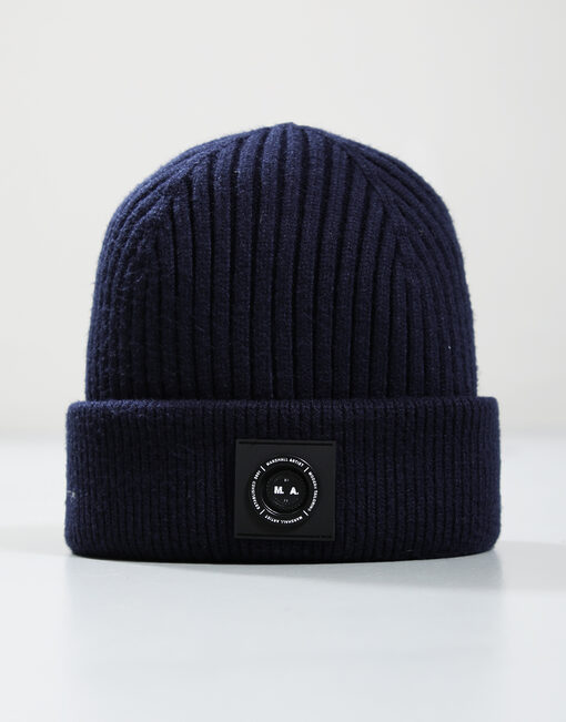 Siren Cable Knit Beanie Hat // Navy