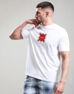 Shadow Check T-Shirt // White