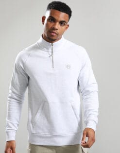 Foundation 1/4 Zip Sweat // Snow Marl