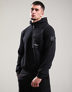 Crux 1/4 Zip Hoodie // Black