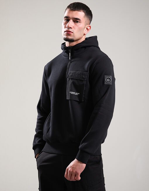 Crux 1/4 Zip Hoodie // Black