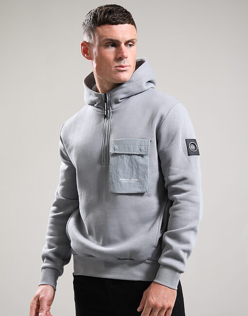 Crux 1/4 Zip Hoodie // Monument Grey
