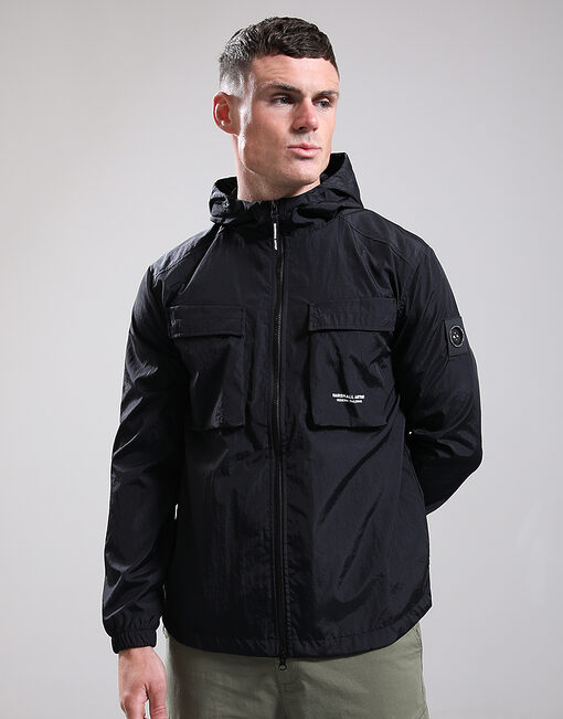 Crux Hooded Overshirt // Black
