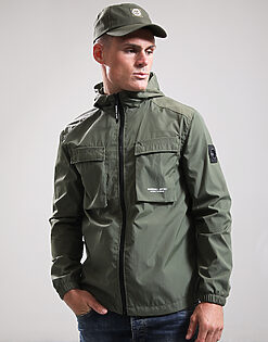 Crux Hooded Overshirt // Moss