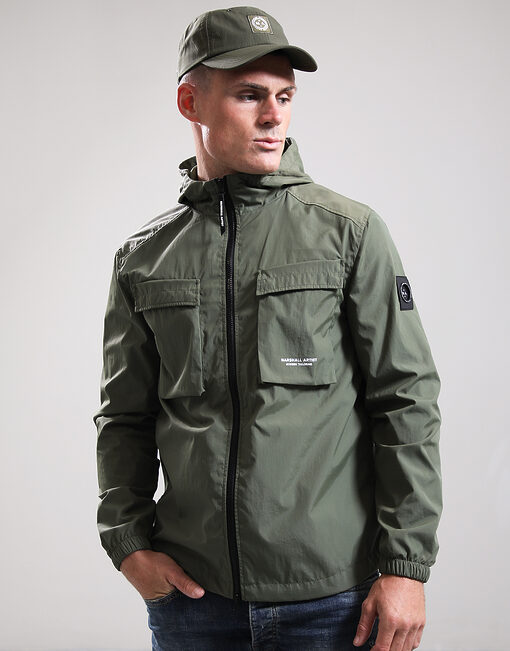 Crux Hooded Overshirt // Moss