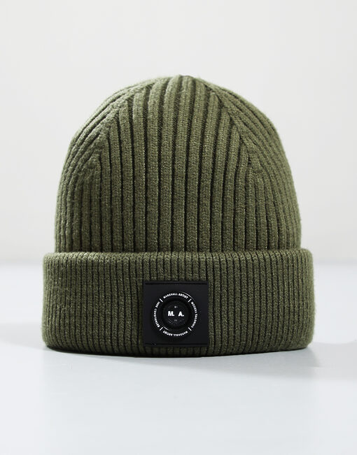 Siren Cable Knit Beanie Hat // Khaki