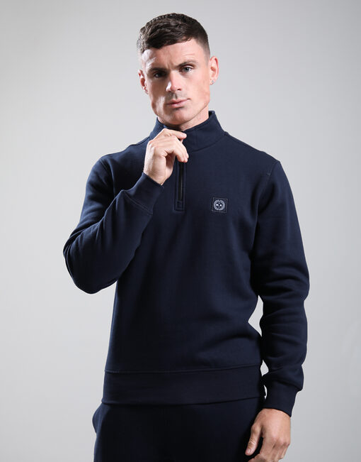 Marchio 1/4 Zip Sweat // Navy