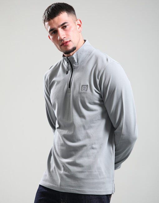 Marchio Pique 1/4 Zip // Monument Grey