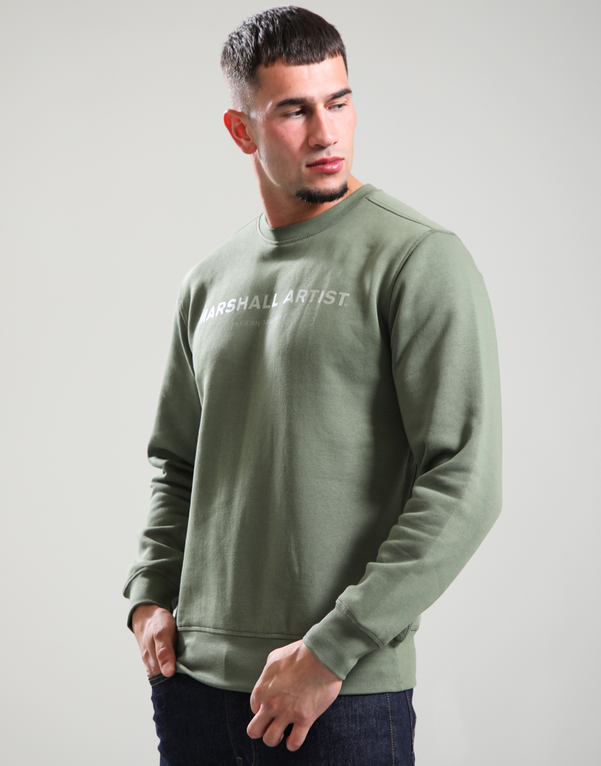Tonal Stampa Logo Crew // Moss