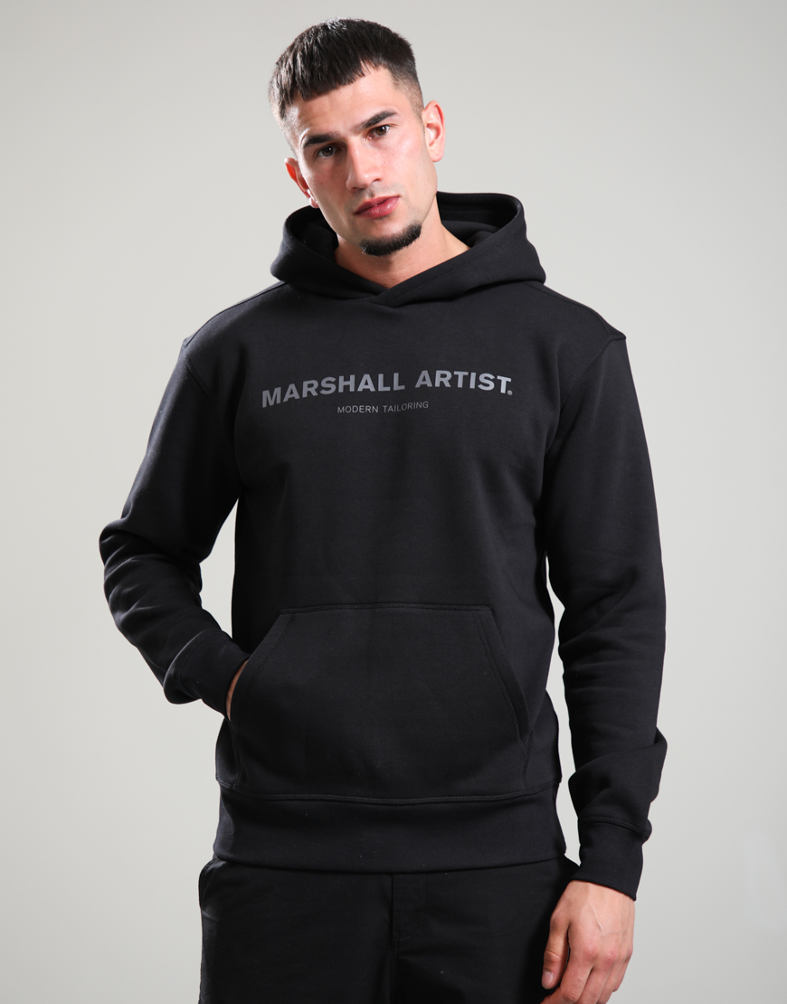 Tonal Stampa Logo Hoodie // Black