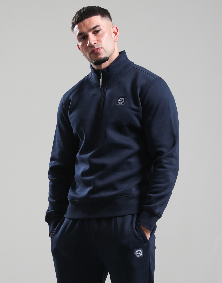 Marchio 1/4 Zip Sweat // Navy