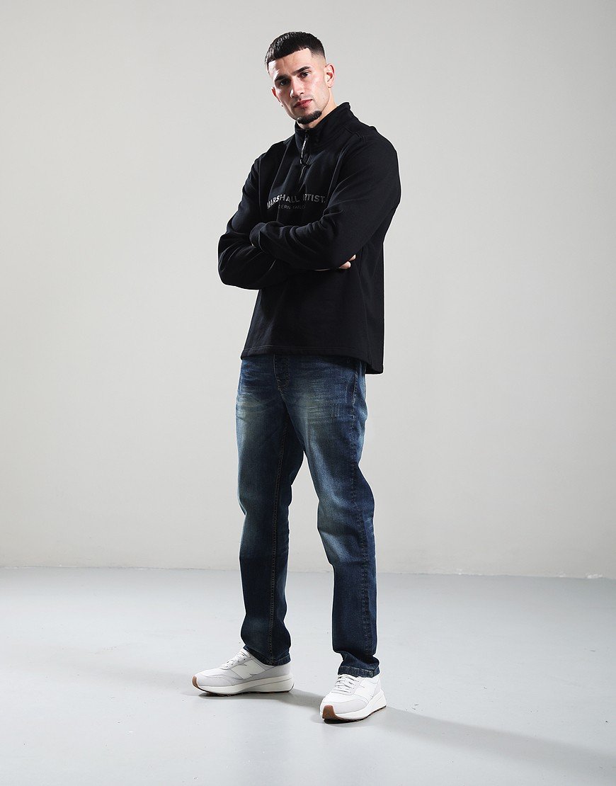 Microsphere 1/4 Zip Sweat // Black - Image 4