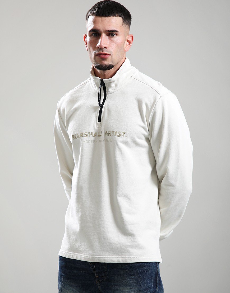 Microsphere 1/4 Zip Sweat // Ecru