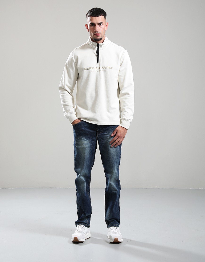 Microsphere 1/4 Zip Sweat // Ecru - Image 4