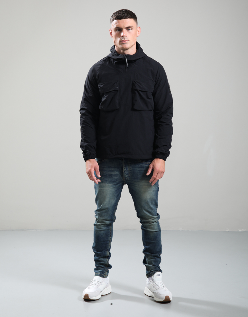 Waverton 1/4 Zip Ripstop // Black - Image 4