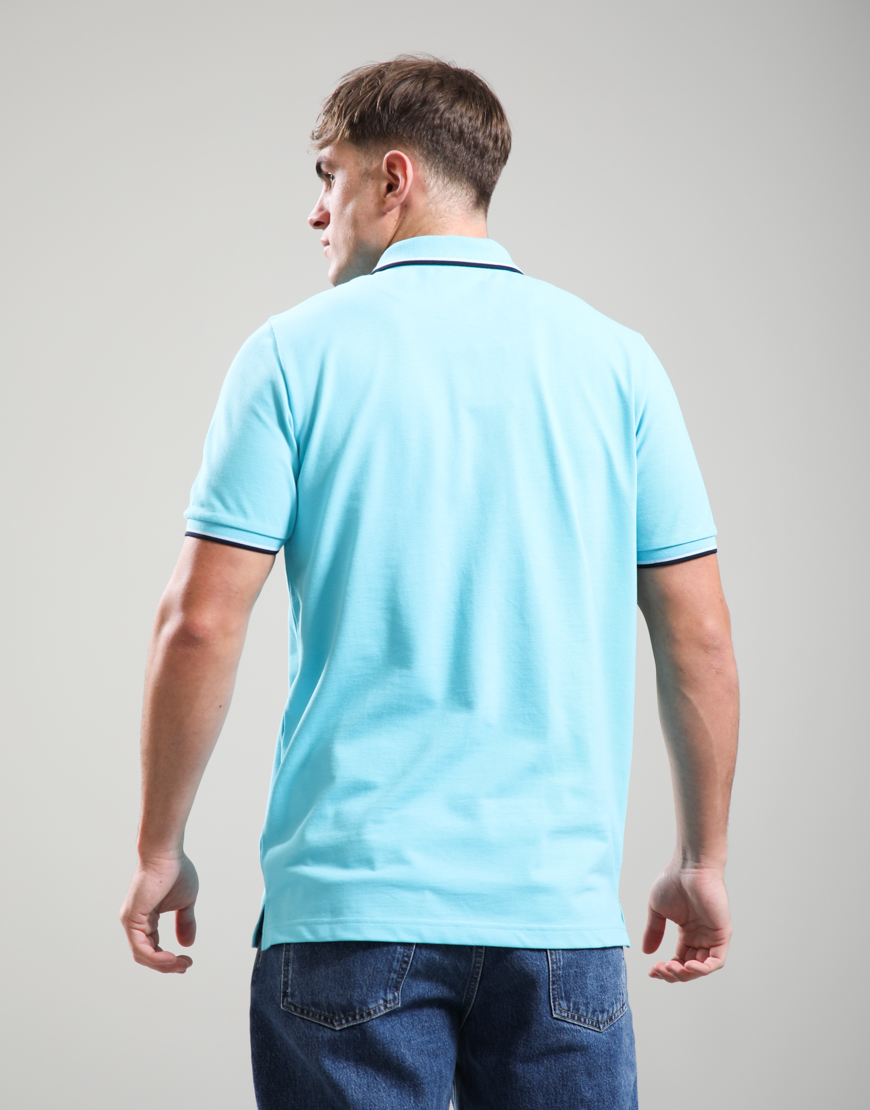 Alternative view of Tipped Polo Shirt // Cyan