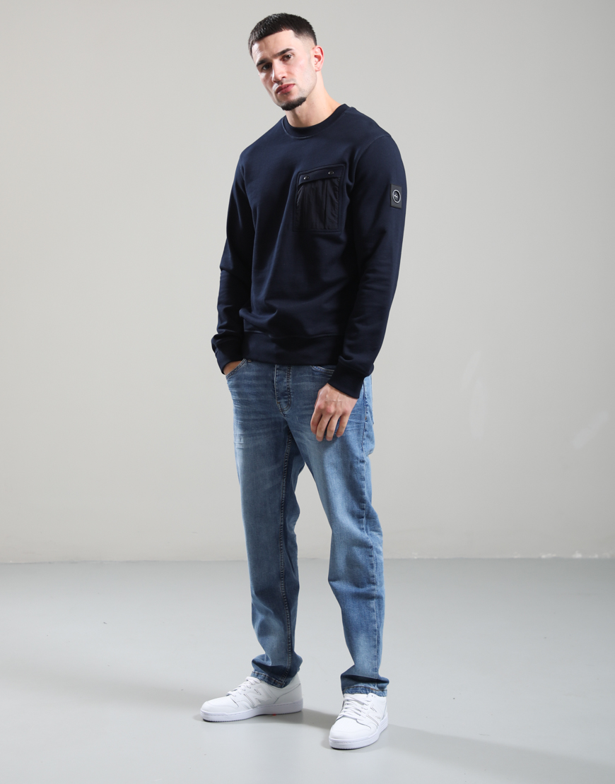 Woodvale Crew Neck Sweat // Navy - Image 4