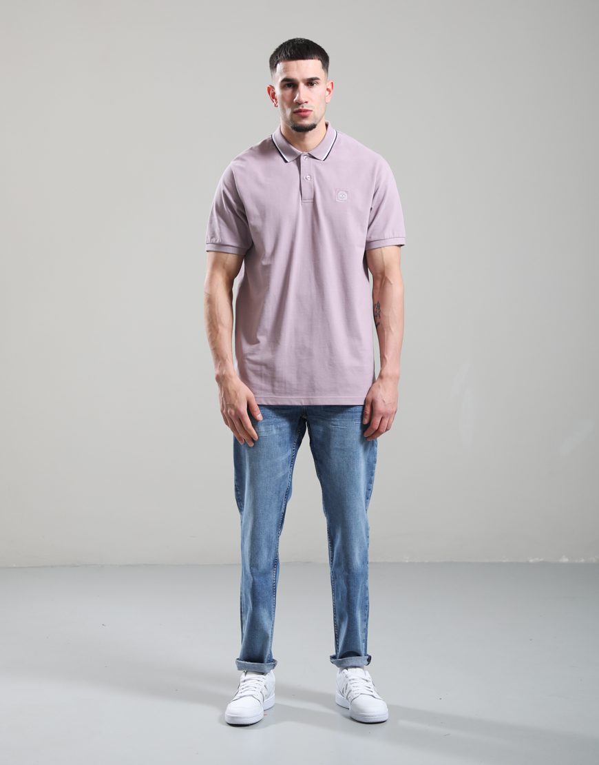 Tipped Polo Shirt // Rose - Image 4