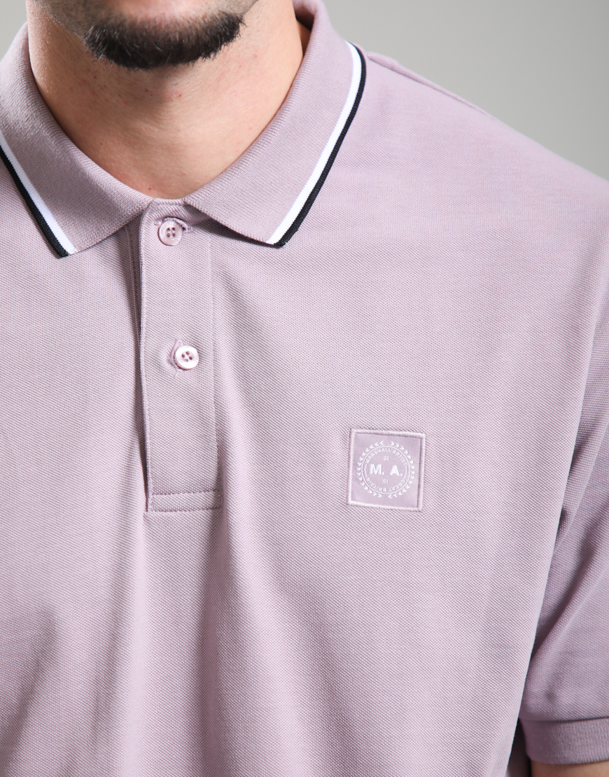 Tipped Polo Shirt // Rose - Image 3