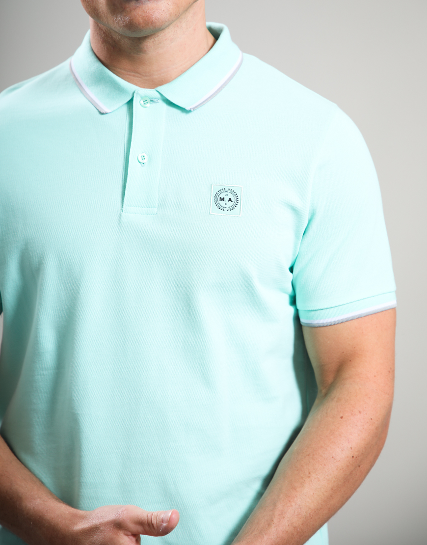 Tipped Polo Shirt // Mint - Image 3