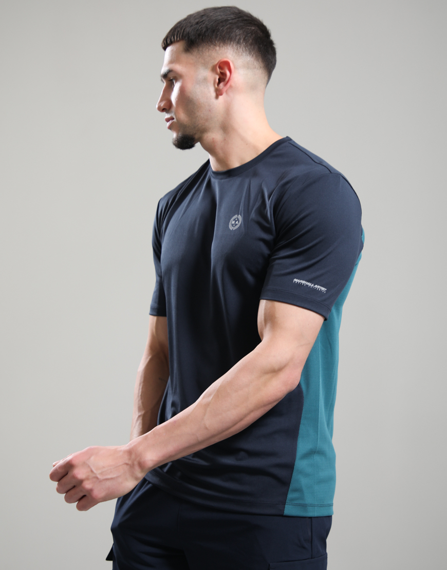 Contour T-Shirt // Navy/Teal