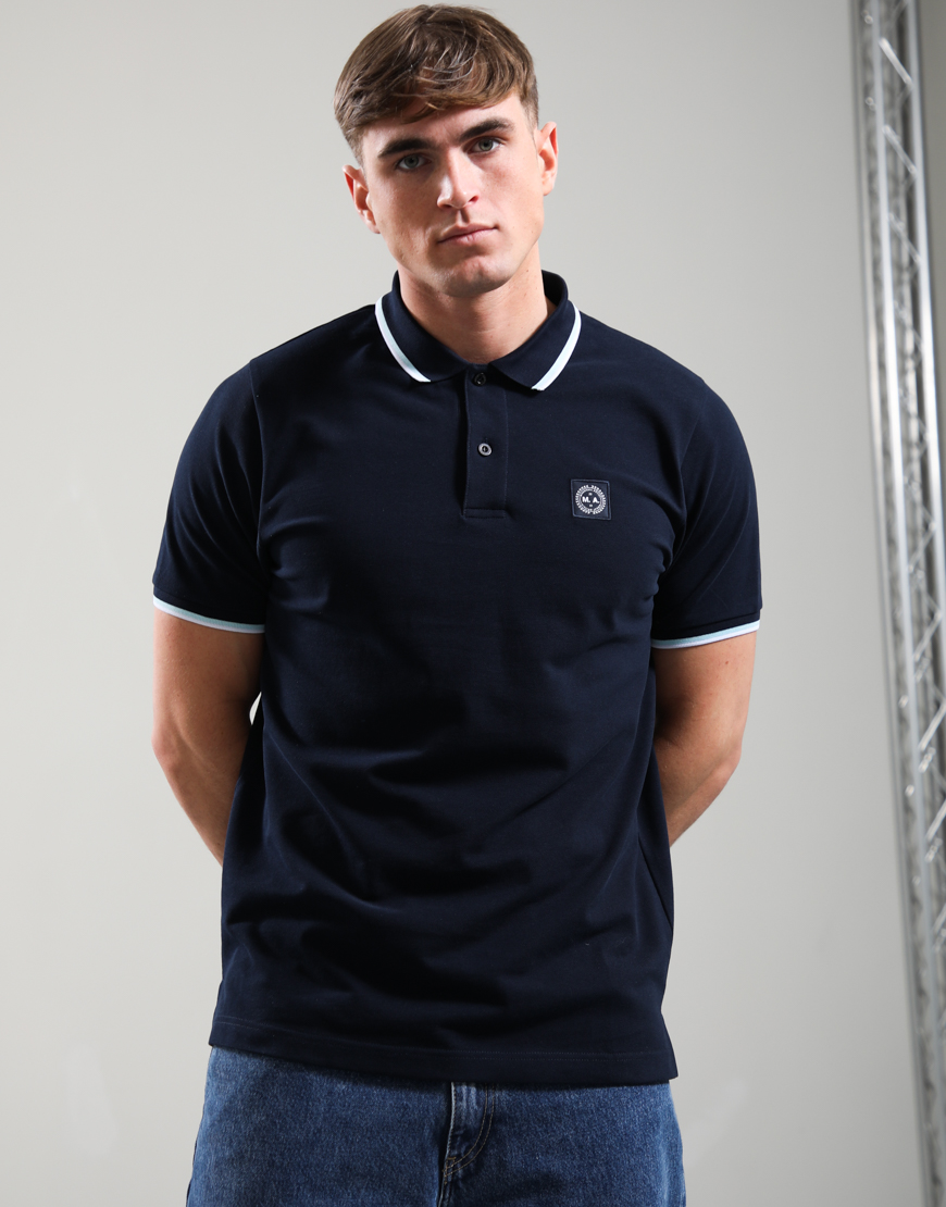 Tipped Polo Shirt // Navy
