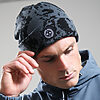 Jacquard Beanie // Black Camo