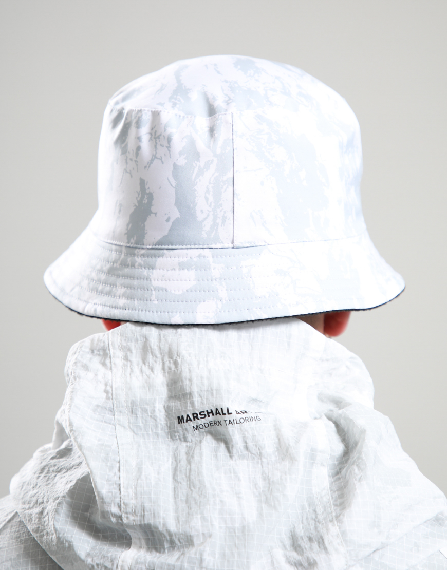 Alternative view of Camo Fleece Reversible Bucket Hat // White Camo