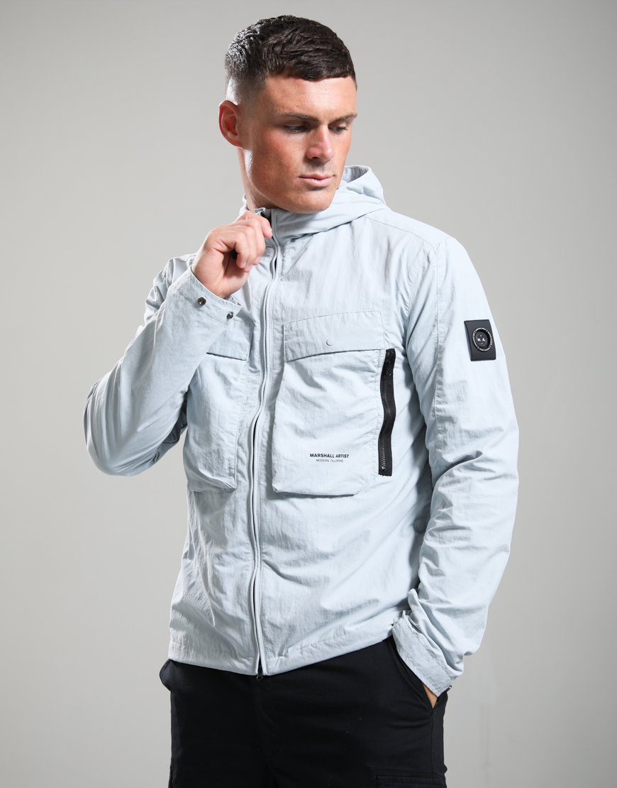 Amerigo Hooded Overshirt // Wolf Grey