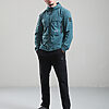 Amerigo Hooded Overshirt // Teal - Image 4