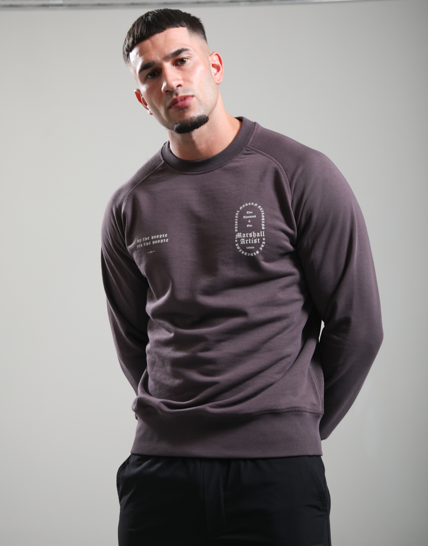 Alternative view of Blueprint Crewneck // Bordeaux