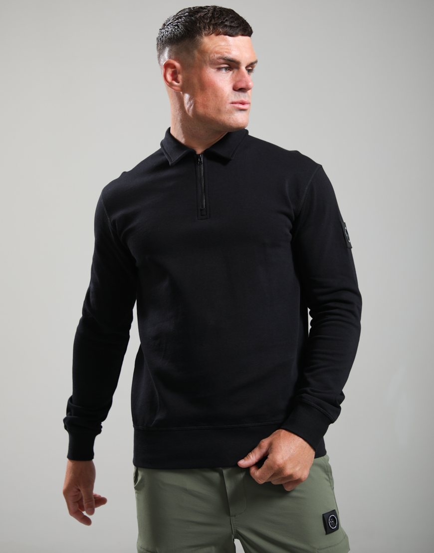Lewisham Zip Sweat // Black