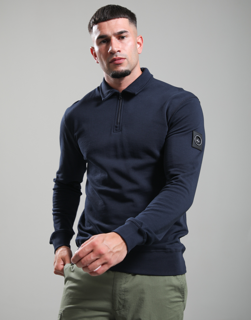 Lewisham Zip Sweat // Navy