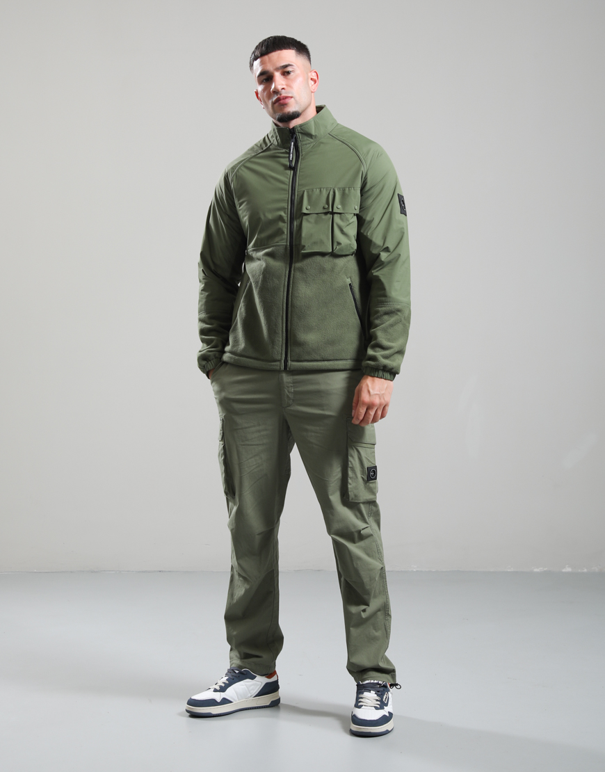 Scafell Fleece Jacket // Khaki - Image 4