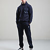 Centro 1/4 Zip Hooded Sweat // Navy - Image 4