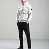 Centro 1/4 Zip Hooded Sweat // Silver Birch - Image 4