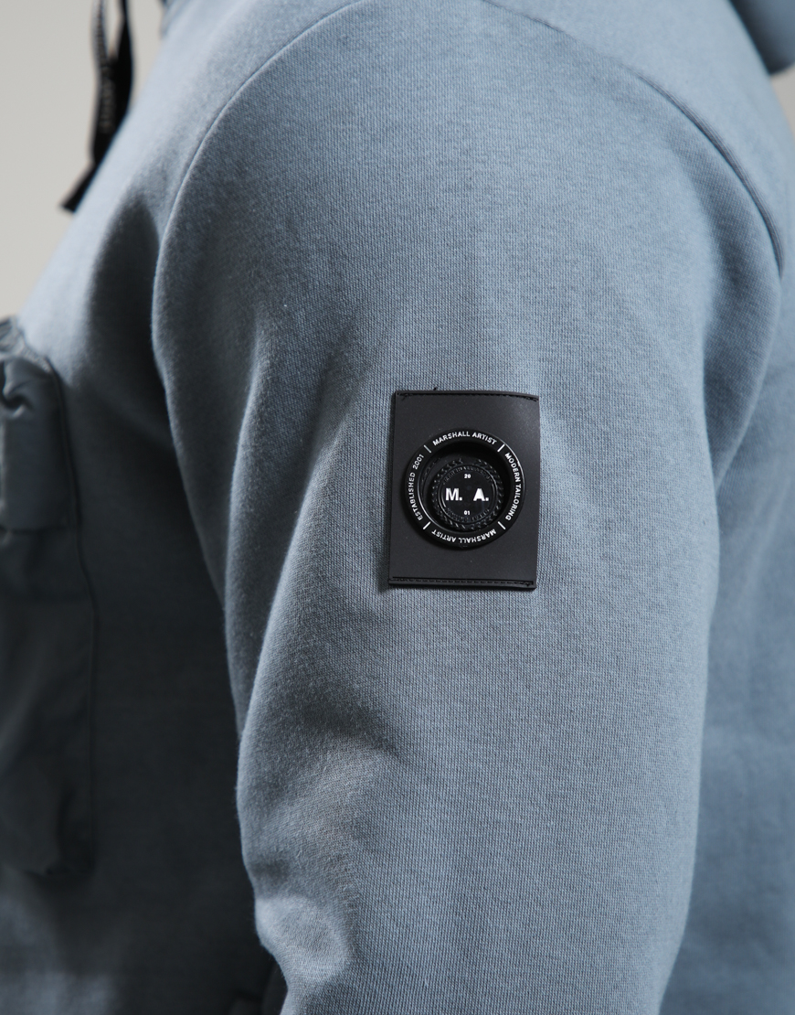 Centro 1/4 Zip Hooded Sweat // Storm Grey - Image 3