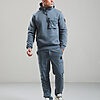 Centro 1/4 Zip Hooded Sweat // Storm Grey - Image 4